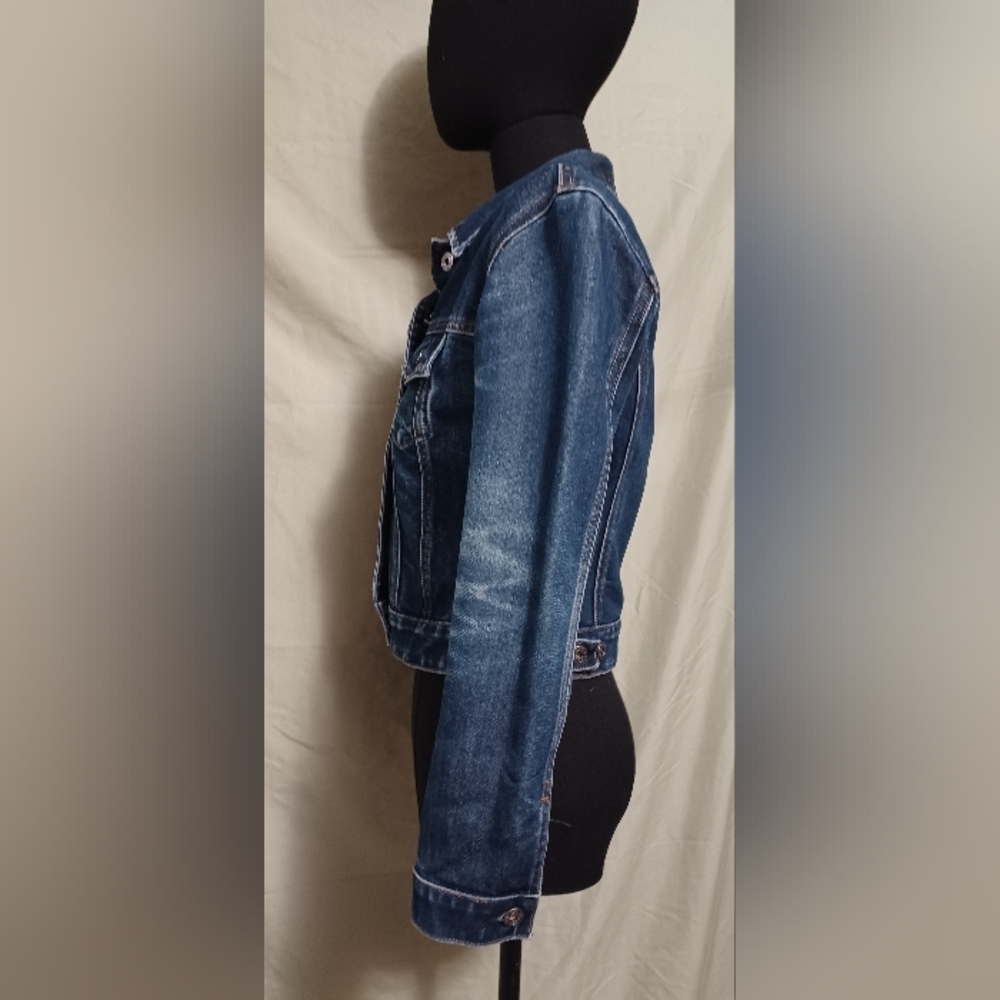 Gap Vintage Blue Faded Wash Iconic Trucker Denim Jean Jacket - Picture 6 of 11